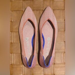 Rothy's Amber Metallic Herringbone Points 9